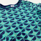 Birds Navy & Turquoise Jersey Tunic Top - Girls 18-24 Months