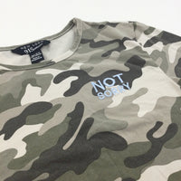 'Not Sorry' Camouflage Cropped T-Shirt - Girls 10-11 Years