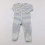 Blue Striped Babygrow - Boys 18-24 Months