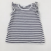 Navy Striped T-Shirt - Girls 18-24 Months