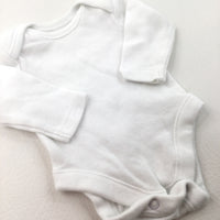 White Long Sleeve Bodysuit - Boys/Girls Tiny Baby