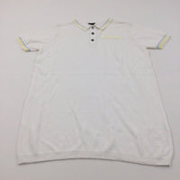 Cream Lightweight Knitted Long Polo Shirt - Boys 11-12 Years