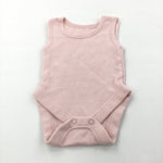 Pink Sleeveless Bodysuit - Girls Tiny Baby