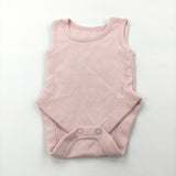 Pink Sleeveless Bodysuit - Girls Tiny Baby