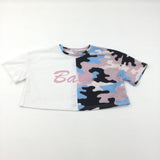 'Babe' White & Camo Cropped T-Shirt - Girls 11-12 Years