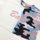 'Babe' White & Camo Cropped T-Shirt - Girls 11-12 Years