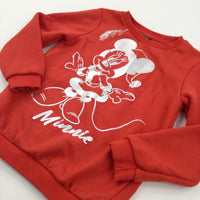 'Minnie' Mouse & Mistletoe Red Christmas Sweatshirt - Girls 7-8 Years