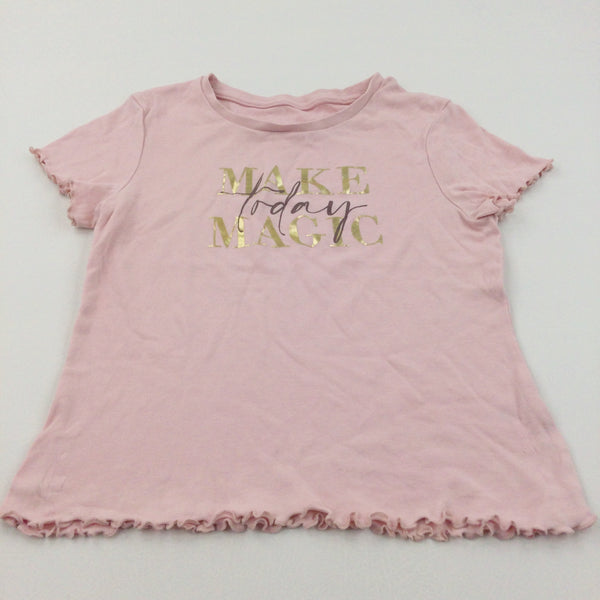 'Make Today Magic' Gold & Peach T-Shirt - Girls 11-12 Years
