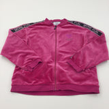 'Original Marines Sporty Collection' Mauve Velour Zip Up Jumper - Girls 11-12 Years