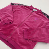 'Original Marines Sporty Collection' Mauve Velour Zip Up Jumper - Girls 11-12 Years
