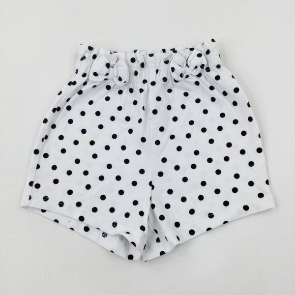 Spotty Black & White Shorts - Girls 18-24 Months