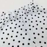 Spotty Black & White Shorts - Girls 18-24 Months