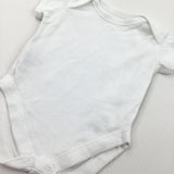 White Short Sleeve Bodysuit - Boys/Girls Newborn