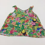 Birds & Flowers Colourful Viscose Blouse - Girls 11-12 Years