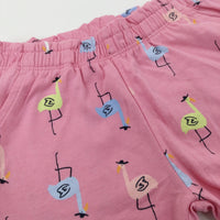 Colourful Flamingos Pink Shorts - Girls 18-24 Months