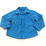 Blue Cotton Shirt - Boys 12-18 Months