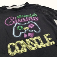 'All I Want For Christmas Is My Console' Black Long Sleeve Top - Boys/Girls 4 Years