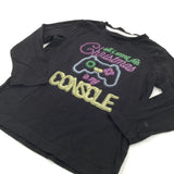 'All I Want For Christmas Is My Console' Black Long Sleeve Top - Boys/Girls 4 Years