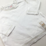 White Long Sleeve Top - Boys 0-3 Months