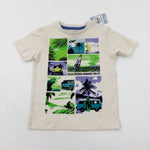 **NEW** 'Palm Springs' Colourful Trees Beige T-Shirt - Boys 2-3 Years
