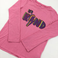'Be Kind' Pink Long Sleeve Top - Girls 13 Years