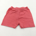 Coral Pink Lightweight Jersey Shorts - Girls 9-12 Months