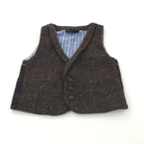 Brown Tweed Waistcoat - Boys 3-6 Months