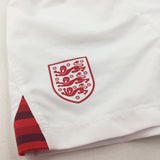 England Football Shorts - White & Red - Boys/Girls 12-18 Months