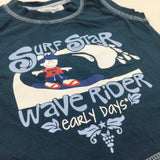 'Surf Star Wave Rider' Petrol Blue Sleeveless T-Shirt - Boys 12-18 Months