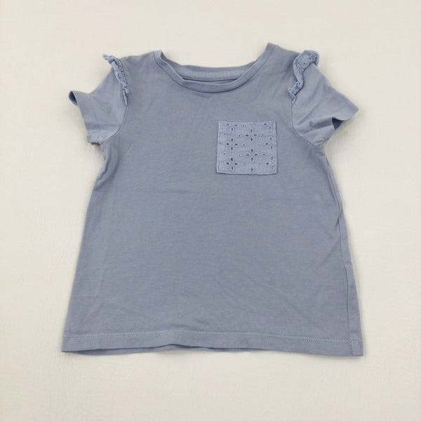 Blue Cottton T-Shirt - Girls 2-3 Years