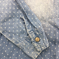 Spotty Denim Look Long Sleeve Shirt - Girls 6-7 Years