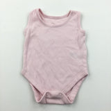 Pink Sleeveless Bodysuit - Girls 0-3 Months