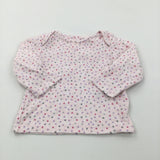 Spotty Pink Long Sleeve Top - Girls 3-6 Months