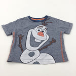 'Olaf' Frozen Navy & White Striped T-Shirt - Boys 12-18 Months