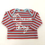 'Dream Boy' Blue & Red Stripe Long Sleeve Top - Boys 0-3 Months