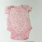 'Super Sweet' Butterflies Pink Short Sleeve Bodysuit - Girls Newborn