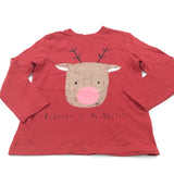 'Rudolph Is My Bestie' Red Long Sleeve Christmas Top - Boys 2-3 Years