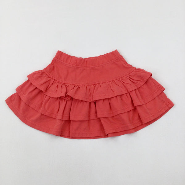Orange Layered Skirt - Girls 2-3 Years