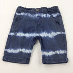 Tie Dye Effect Cotton Twill Shorts with Adjustable Waistband - Boys 12-18 Months