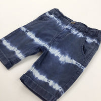 Tie Dye Effect Cotton Twill Shorts with Adjustable Waistband - Boys 12-18 Months