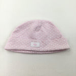 'Tiny' Pink & White Hat - Girls 0-3 Months