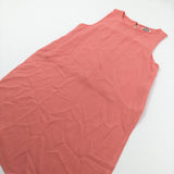 Coral Blouse with Long Floaty Overlay - Girls 11 Years