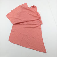 Coral Blouse with Long Floaty Overlay - Girls 11 Years