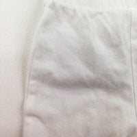 Bow Detail White Leggings - Girls 0-3 Months