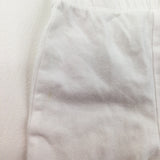 Bow Detail White Leggings - Girls 0-3 Months