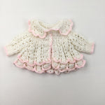 Sparkle Pink & White Cardigan - Girls 0-3 Months