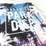 'Dream In Paradise' Palm Trees White Vest Top - Girls 10-11 Years