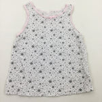 'Sparkle' Grey & White Vest - Girls 7-8 Years