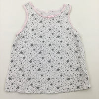 'Sparkle' Grey & White Vest - Girls 7-8 Years