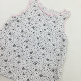 'Sparkle' Grey & White Vest - Girls 7-8 Years